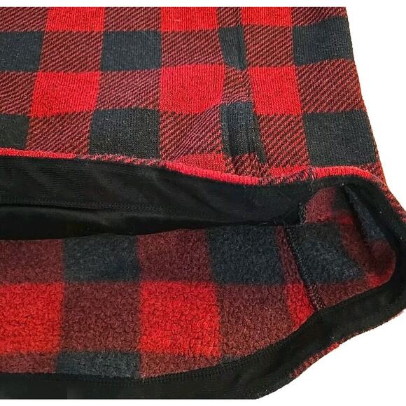 THE NORTH FACE Women's Crescent Hoody Pullover Buffalo Plaid Medium Red Black - Picture 7 of 12